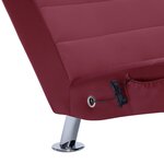 vidaXL Chaise longue de massage et oreiller Rouge bordeaux Similicuir