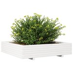 vidaXL Jardinière blanc 110x110x26 5 cm bois de pin massif