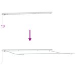 vidaXL Auvent rétractable manuel rayé rouge et blanc 400x350 cm