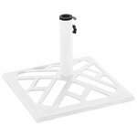 vidaXL Socle de parasol Blanc 44x44x31 cm Fonte