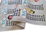 Tapis enfant Table de multiplication 100 x 160 cm - Argenté