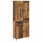 vidaXL Haut Armoire Bois Ancien 69 5 x 34 x 180 cm Bois d'ingénierie