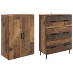 vidaXL Ensemble de Meubles 2 Pièces Bois ancien 66 x 34 5 x 90 cm