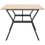vidaXL Table à manger cadre en Y 200x100x75cm bois de pin massif acier