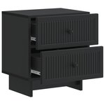 vidaXL Cabinet de chevet Noir 43 x 34 5 x 47 5 cm Bois d'ingénierie