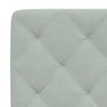 vidaXL Coussin de tête de lit gris clair 100 cm velours