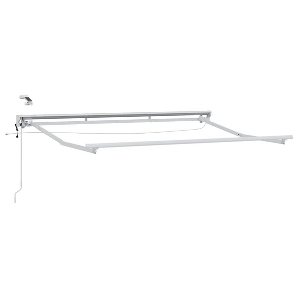 vidaXL Cadre de store électrique avec LED Blanc 3 5 x 2 m Aluminium