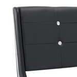 vidaXL Cadre de lit Noir Similicuir 120 x 200 cm