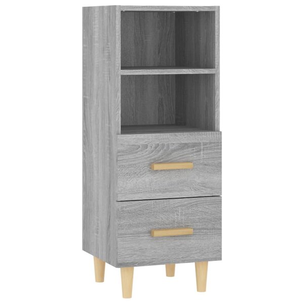 vidaXL Buffet Sonoma gris 34 5x34x90 cm Bois d'ingénierie