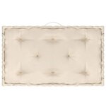 vidaXL Coussins de plancher de palette 4 Pièces Beige Coton