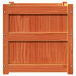 vidaXL Jardinière cire marron 50x50x50 cm bois de pin massif