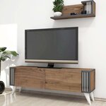 Homemania Meuble TV Nicol 120x31x42 cm Noyer