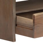vidaXL Table basse Acacia massif Bord assorti 90x50x40 cm Gris
