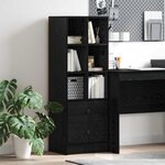 vidaXL Unité de rangement en chêne noir Chêne noir Bois d'ingénierie