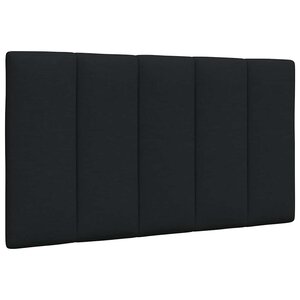 vidaXL Coussin de tête de lit Hanko noir 80 cm tissu