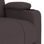 vidaXL Fauteuil de massage Marron foncé Tissu