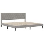 vidaXL Cadre de lit avec tête de lit Gris clair 180 x 200 cm Velours