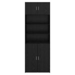 vidaXL Armoire de rangement Chêne noir 80 x 42 5 x 225 cm