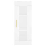 vidaXL Buffet haut Blanc 34 5x34x180 cm Bois d'ingénierie