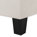 Vidaxl canapé à 5 places crème tissu