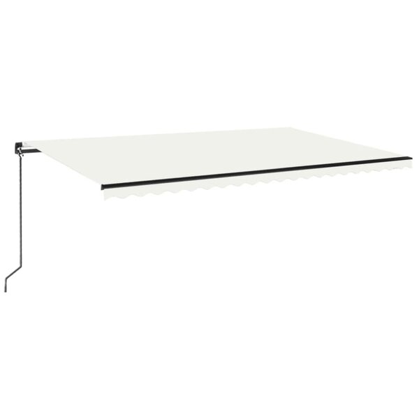 vidaXL Auvent manuel rétractable 500x350 cm Crème