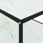 Vidaxl table basse blanc 120x60x35 cm verre trempé