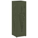 vidaXL Porte-parapluie Olive 15 5 x 15 5 x 49 cm Acier