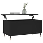 vidaXL Table basse Noir 90x44 5x45 cm Bois d'ingénierie