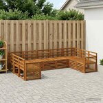 vidaXL Ensemble de canapé d'angle 7 Pièces Naturel Bois d'Acacia Massif