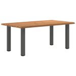 vidaXL Table à manger marron clair bois de chêne massif rectangulaire