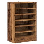 vidaXL Armoire à chaussures vieux bois 60x35x92 cm bois d'ingénierie