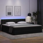 vidaXL Lit avec rangement et LED avec matelas Gris clair 200 x 200 cm