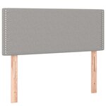 vidaXL Sommier à lattes de lit avec matelas Gris clair 100x200cm Tissu