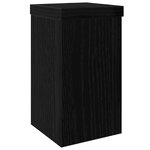 vidaXL Supports de Plantes en Chêne Noir Lot de 2 Chêne noir Bois