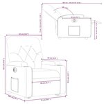 vidaXL Fauteuil inclinable électrique rouge similicuir