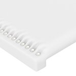 vidaXL Tête de lit avec oreilles Blanc 203x23x78/88 cm Similicuir