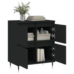 vidaXL Buffet Noir 60x35x70 cm Bois d'ingénierie