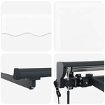 vidaXL Auvent Rétractable Blanc 400x300 cm tissu