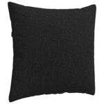 vidaXL Coussins de canapé 2 Pièces Noir 50 x 50 cm tissu