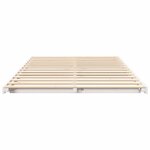 vidaXL Cadre de lit surélevé Blanc 140 x 190 cm Bois massif en pin