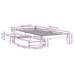 vidaXL Cadre de lit sans matelas 90x190 cm bois de pin massif