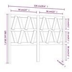 vidaXL Tête de lit Gris 126x4x100 cm Bois massif de pin