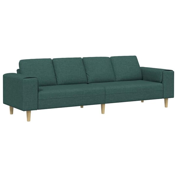 vidaXL Canapé de salon Vert foncé 250 x 77 x 76 cm Polyester