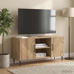 vidaXL Meuble TV 102 x 34 5 x 50 cm Chêne artisanal Bois d'ingénierie