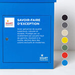 Boîte à colis moyenne 1 porte Bleu à accès frontal Acier galvanisé SMART PARCEL BOX™
