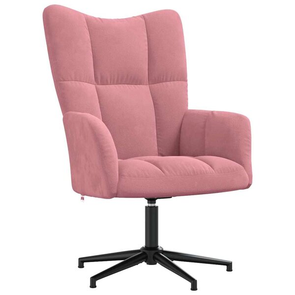 vidaXL Chaise de relaxation Rose Velours