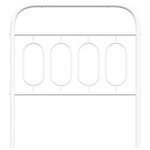 vidaXL Tête de lit métal blanc 80 cm