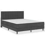 vidaXL Tête de lit touffetée Gris foncé Tissu 160x200 cm