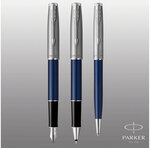 Parker sonnet essentiel stylo roller  bleu  recharge noire pointe fine  coffret cadeau