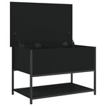 vidaXL Banc de rangement noir 70x42 5x47 cm bois d'ingénierie